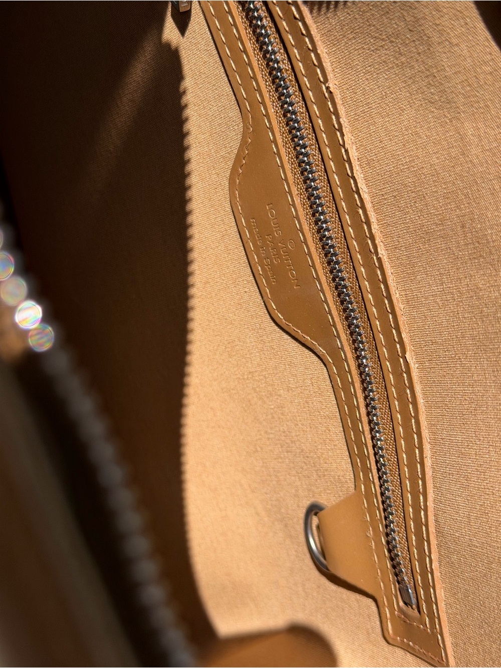 Louis Vuitton Monogram Mat Stockton Tote Bronze Leather Shoulder Bag CA0093 COA - Picture 15 of 17